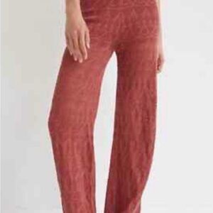 Elegant Terracotta Wide Leg Pants